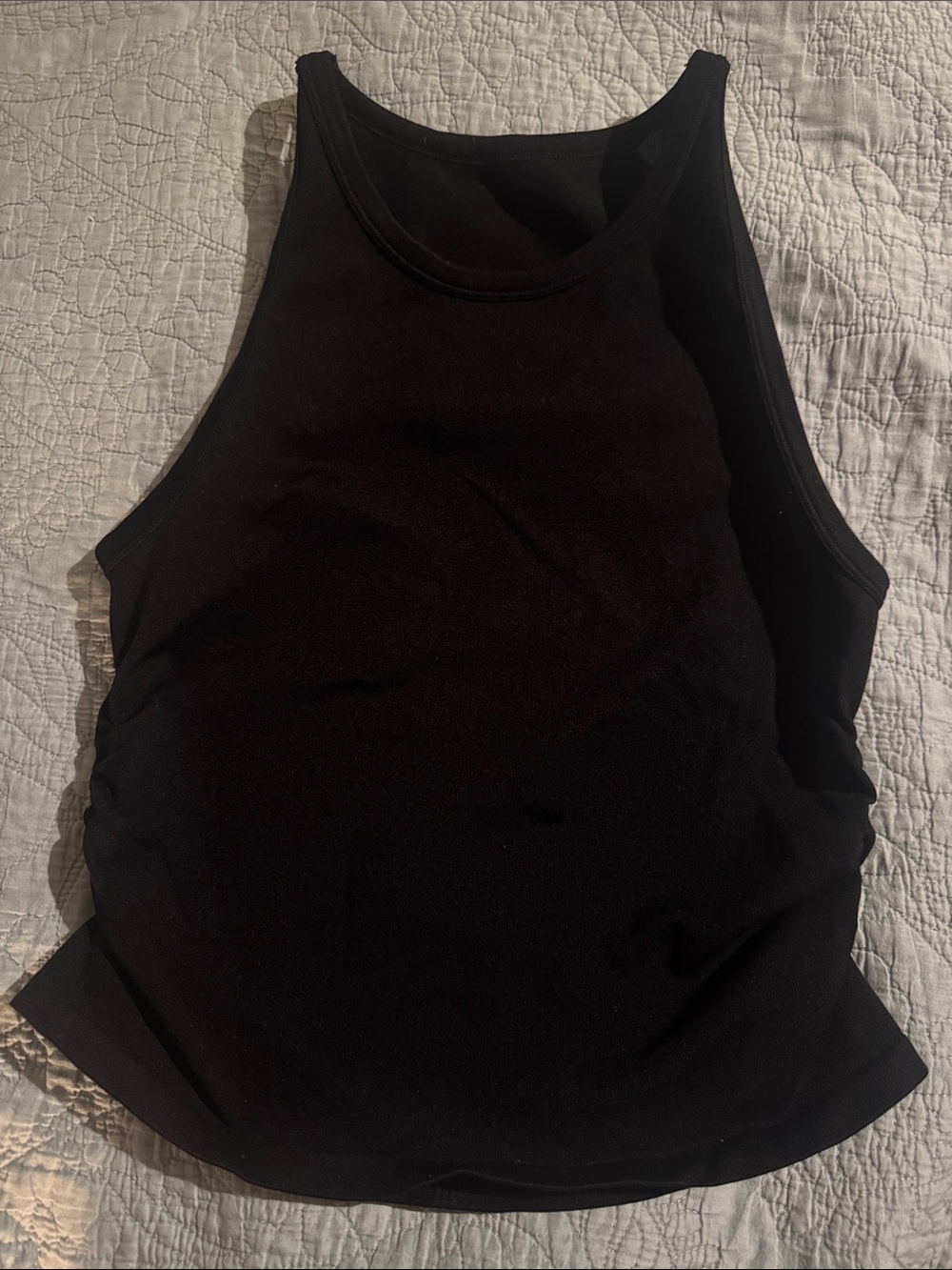 Women's Black Tank Top - Sleek Ribbed Sleeveless